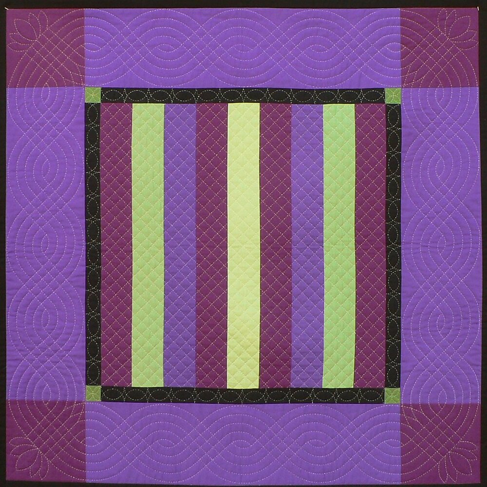 Hand made hand quilted Amish style art/wall quilt